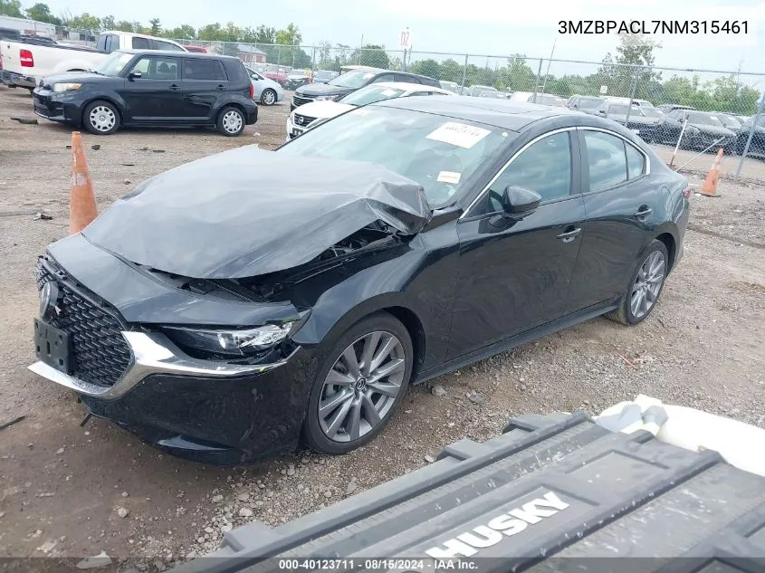 2022 Mazda Mazda3 Preferred VIN: 3MZBPACL7NM315461 Lot: 40123711