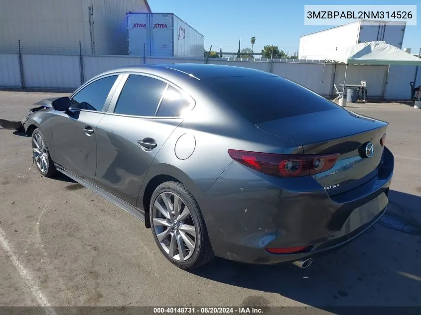 3MZBPABL2NM314526 2022 Mazda Mazda3 Select