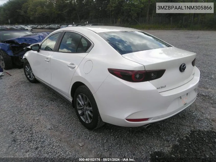 2022 Mazda Mazda3 VIN: 3MZBPAAL1NM305866 Lot: 40152176