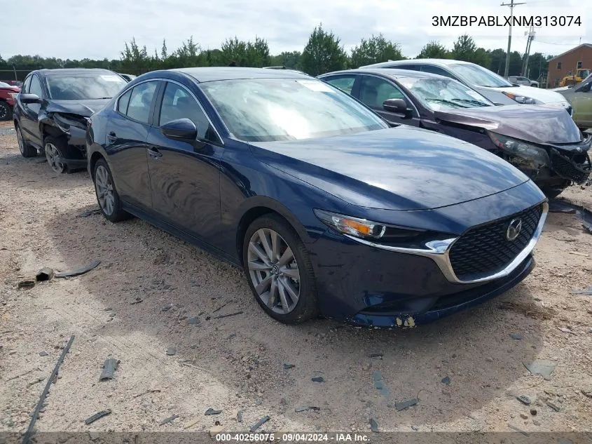 2022 Mazda Mazda3 Select VIN: 3MZBPABLXNM313074 Lot: 40256075