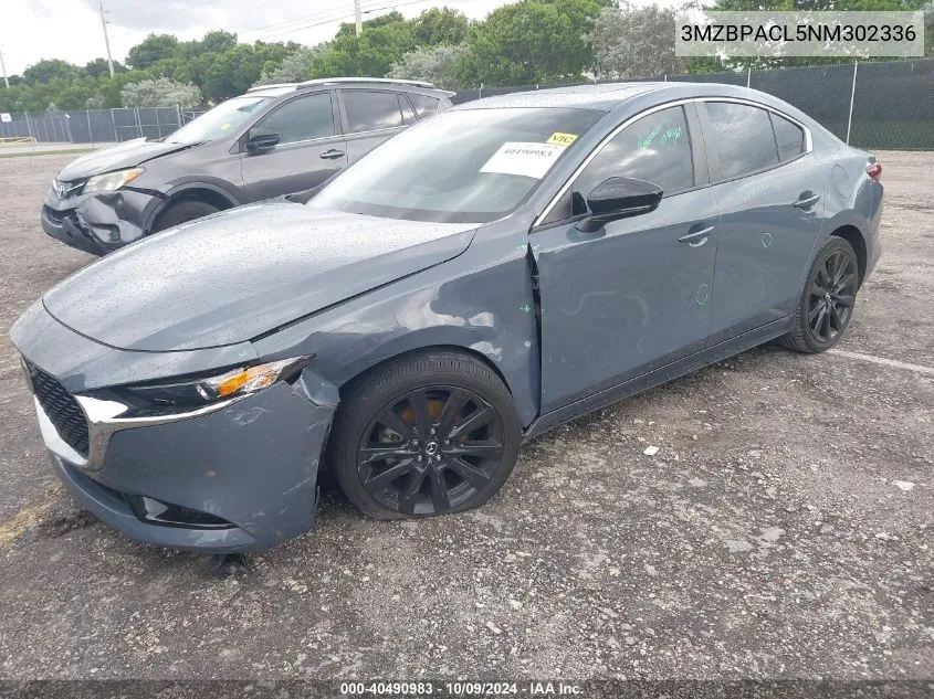 2022 Mazda 3 Preferred VIN: 3MZBPACL5NM302336 Lot: 40490983