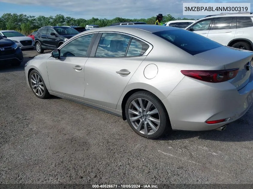 2022 Mazda 3 Select VIN: 3MZBPABL4NM300319 Lot: 40526671