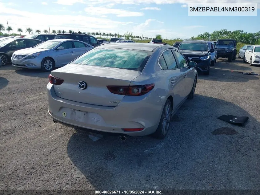 2022 Mazda 3 Select VIN: 3MZBPABL4NM300319 Lot: 40526671