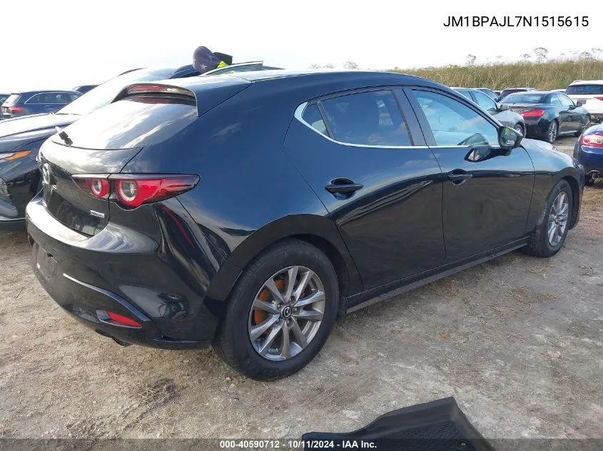 2022 Mazda Mazda3 VIN: JM1BPAJL7N1515615 Lot: 40590712