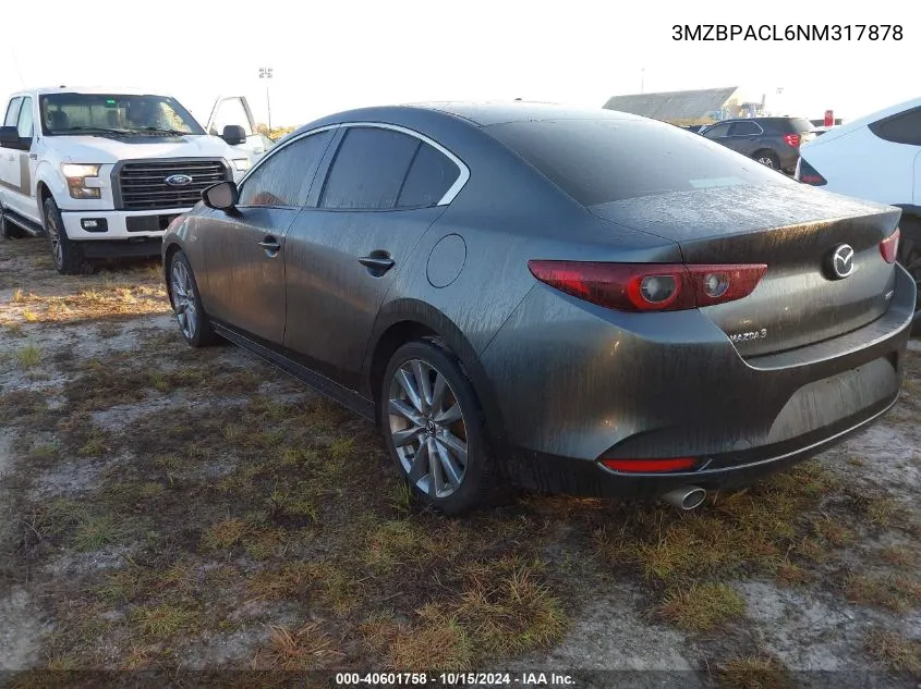 2022 Mazda Mazda3 Preferred VIN: 3MZBPACL6NM317878 Lot: 40601758