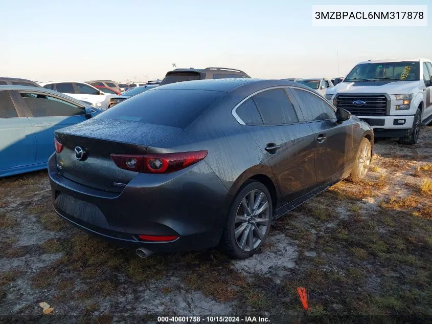 2022 Mazda Mazda3 Preferred VIN: 3MZBPACL6NM317878 Lot: 40601758