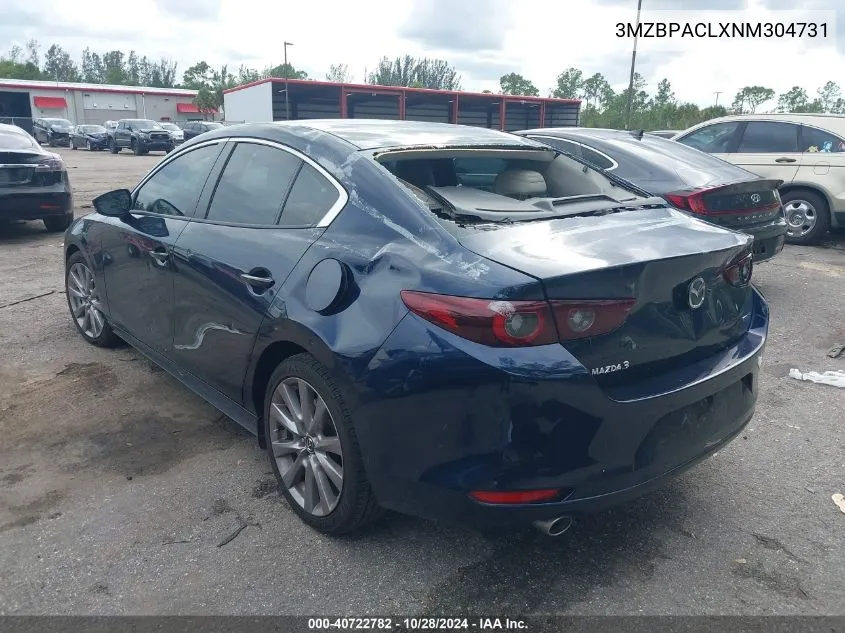 2022 Mazda Mazda3 Preferred VIN: 3MZBPACLXNM304731 Lot: 40722782