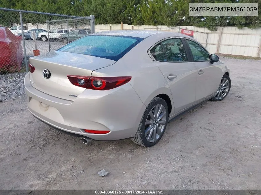 3MZBPABM7PM361059 2023 Mazda 3 Select