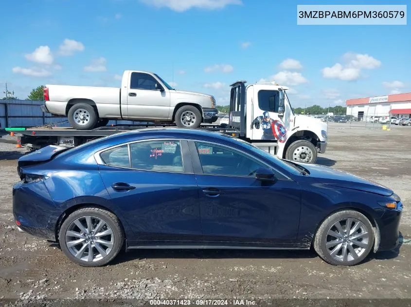 2023 Mazda Mazda3 2.5 S Select VIN: 3MZBPABM6PM360579 Lot: 40371423