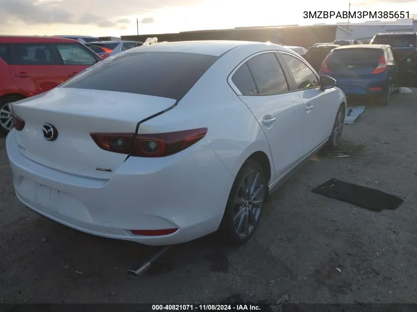 2023 Mazda Mazda3 2.5 S Select VIN: 3MZBPABM3PM385651 Lot: 40821071