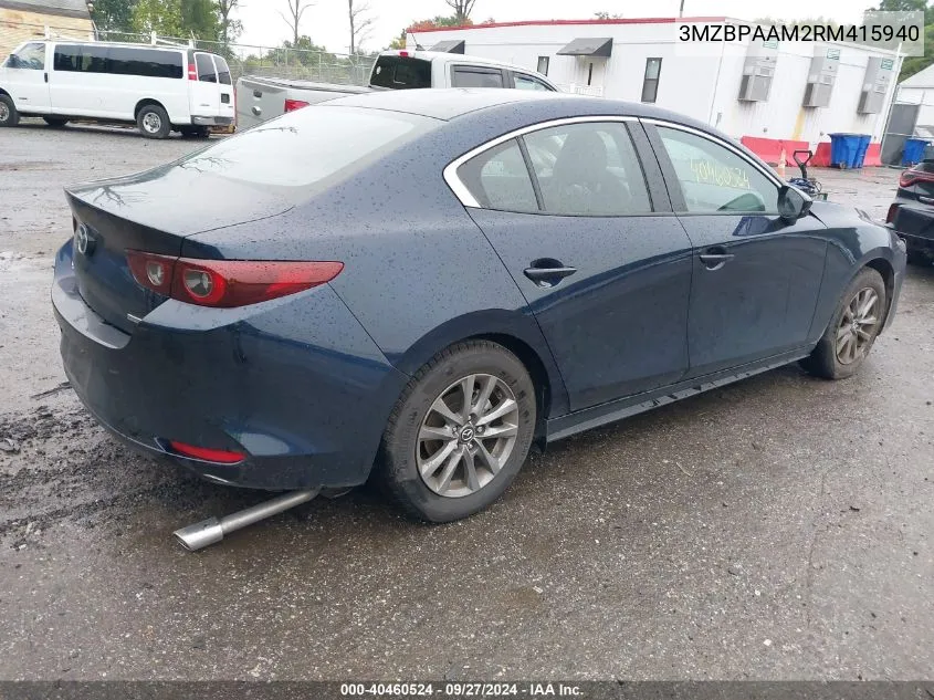 3MZBPAAM2RM415940 2024 Mazda Mazda3 2.5 S