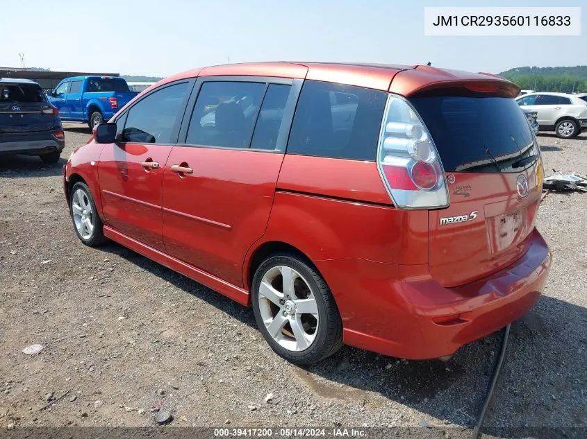 2006 Mazda Mazda5 Touring VIN: JM1CR293560116833 Lot: 39417200