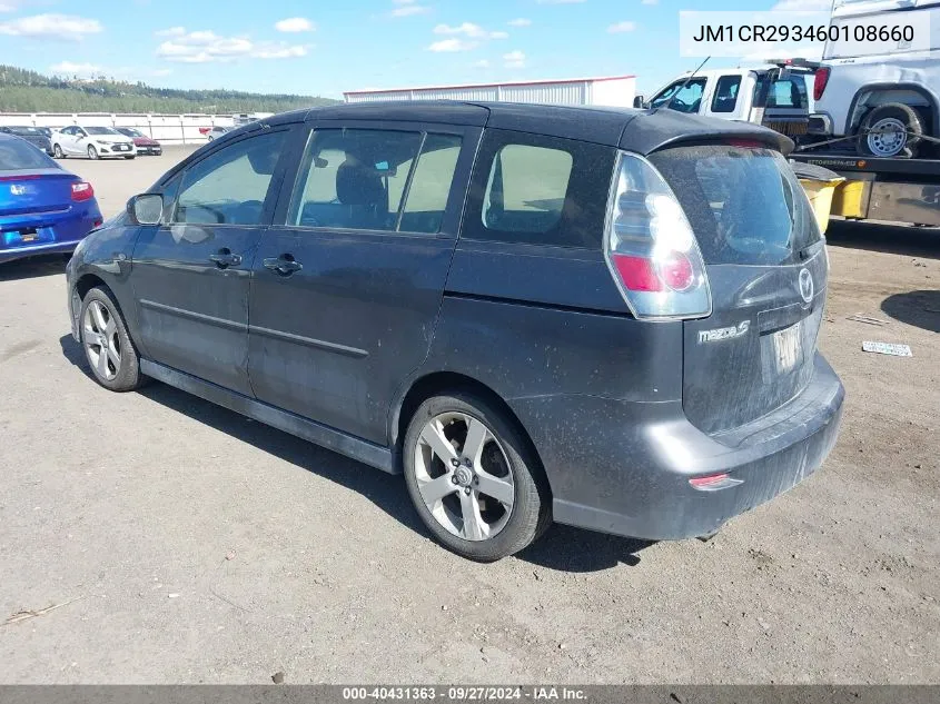 2006 Mazda Mazda5 Touring VIN: JM1CR293460108660 Lot: 40431363