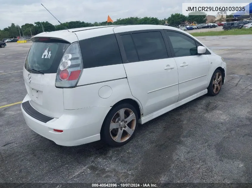 2006 Mazda Mazda5 Touring VIN: JM1CR29L060103035 Lot: 40542896