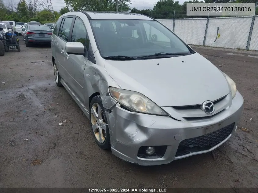 2007 Mazda Mazda5 VIN: JM1CR293470138016 Lot: 12110675