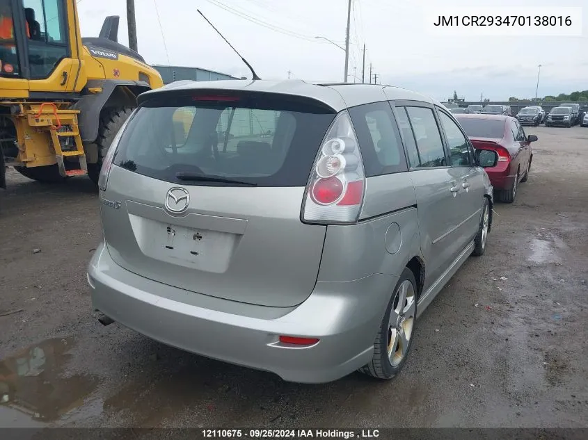 2007 Mazda Mazda5 VIN: JM1CR293470138016 Lot: 12110675