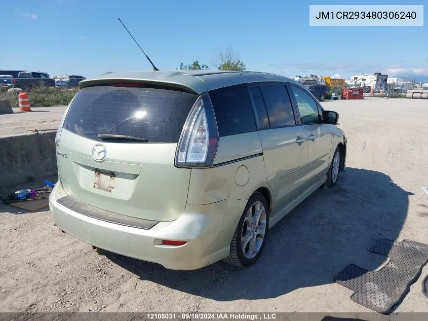 2008 Mazda 5 VIN: JM1CR293480306240 Lot: 12105031