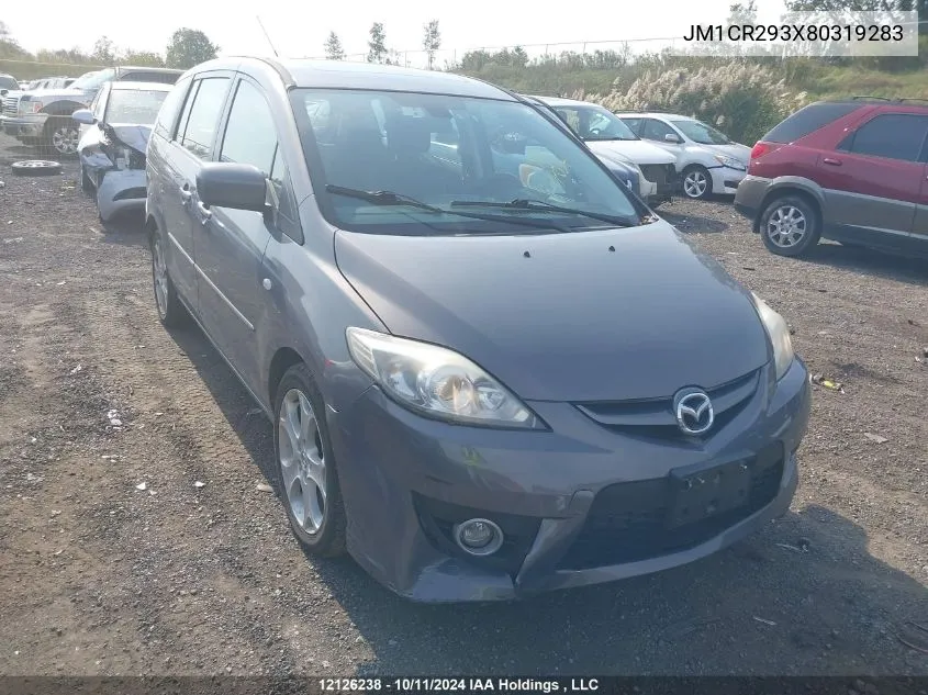 2008 Mazda Mazda5 VIN: JM1CR293X80319283 Lot: 12126238