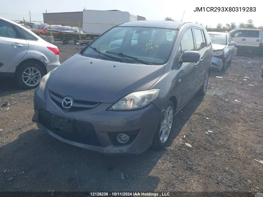 2008 Mazda Mazda5 VIN: JM1CR293X80319283 Lot: 12126238