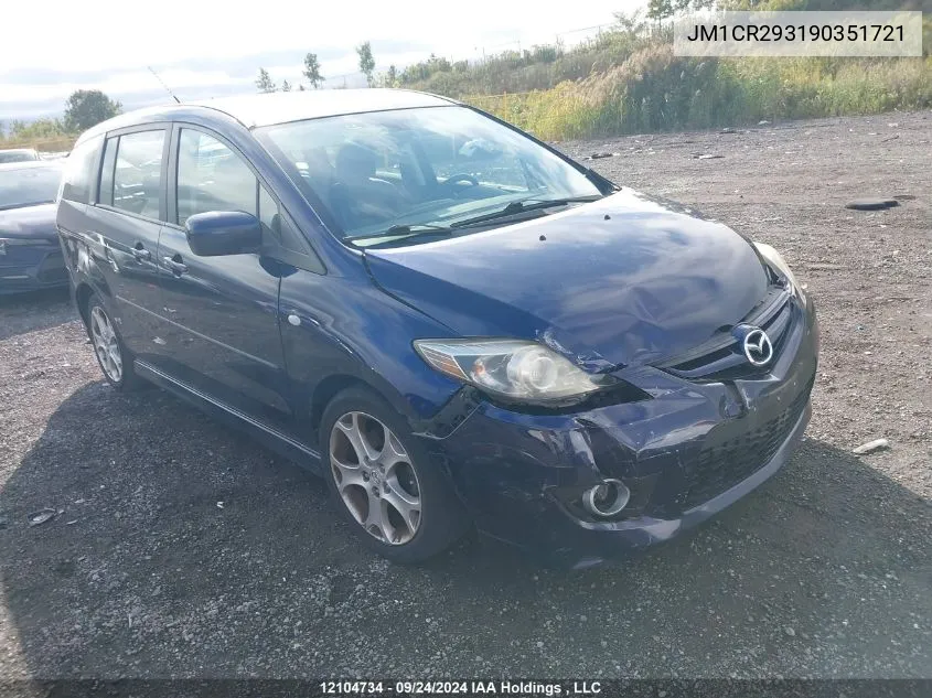 2009 Mazda Mazda5 VIN: JM1CR293190351721 Lot: 12104734