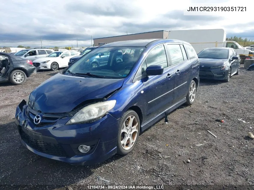 2009 Mazda Mazda5 VIN: JM1CR293190351721 Lot: 12104734