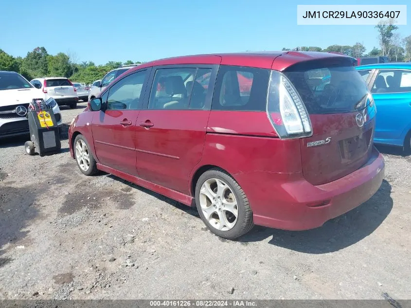 2009 Mazda Mazda5 Grand Touring VIN: JM1CR29LA90336407 Lot: 40161226