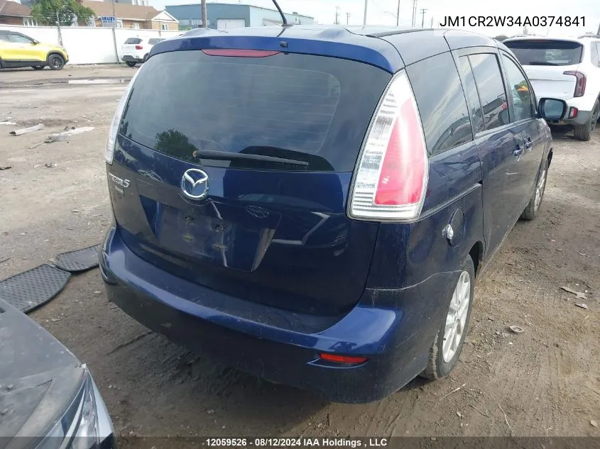 2010 Mazda Mazda5 VIN: JM1CR2W34A0374841 Lot: 12059526