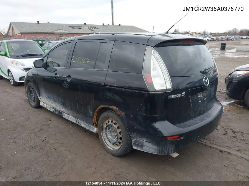 2010 Mazda Mazda5 VIN: JM1CR2W36A0376770 Lot: 12154054