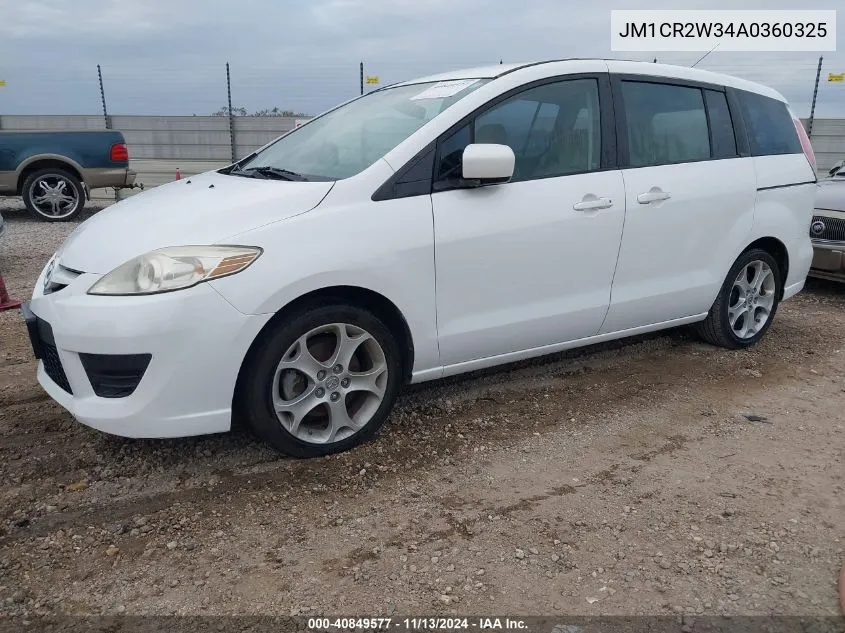 2010 Mazda Mazda5 Sport VIN: JM1CR2W34A0360325 Lot: 40849577