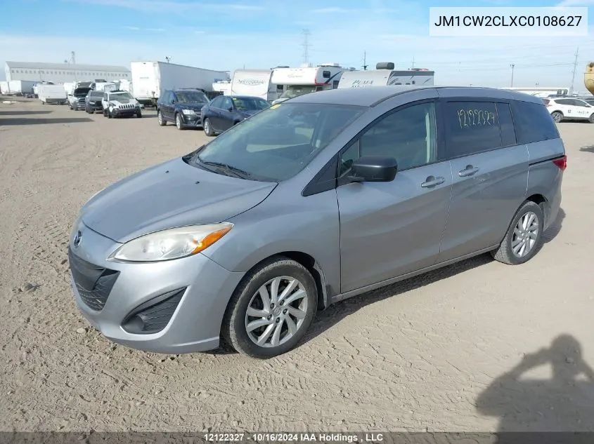 2012 Mazda Mazda5 VIN: JM1CW2CLXC0108627 Lot: 12122327