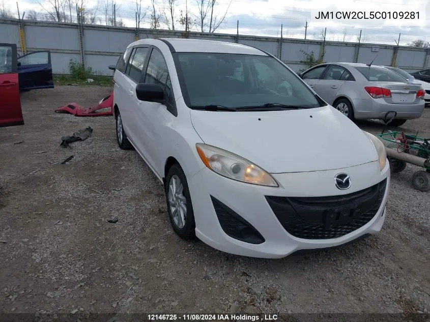 2012 Mazda Mazda5 VIN: JM1CW2CL5C0109281 Lot: 12146725