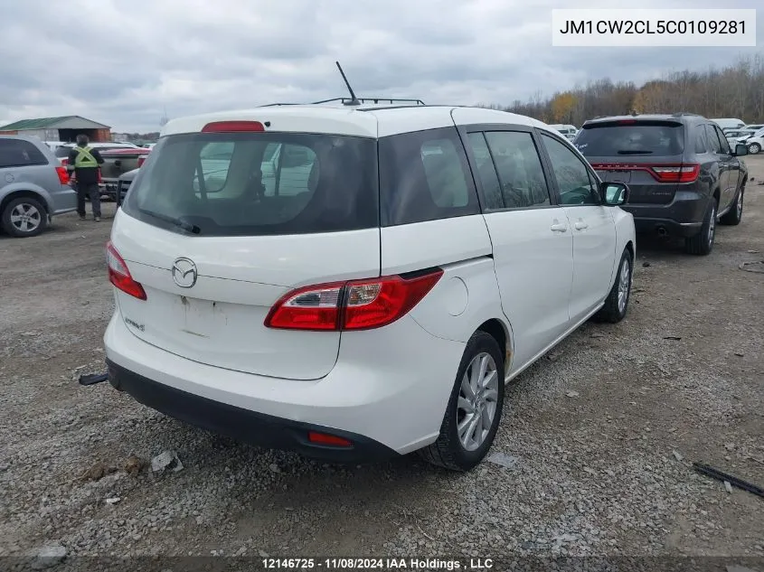 2012 Mazda Mazda5 VIN: JM1CW2CL5C0109281 Lot: 12146725