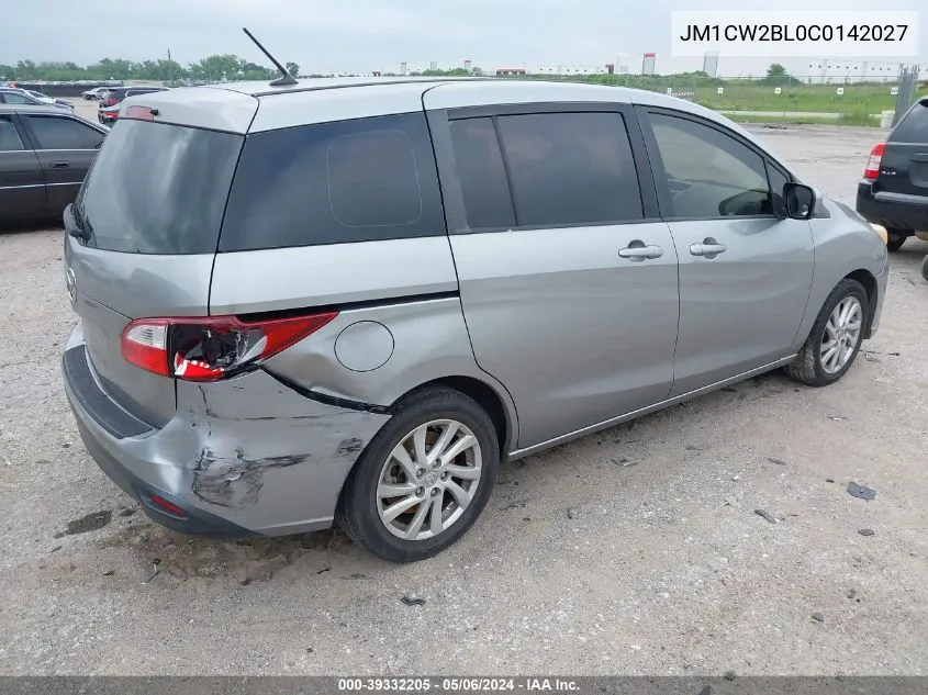 2012 Mazda Mazda5 Sport VIN: JM1CW2BL0C0142027 Lot: 39332205