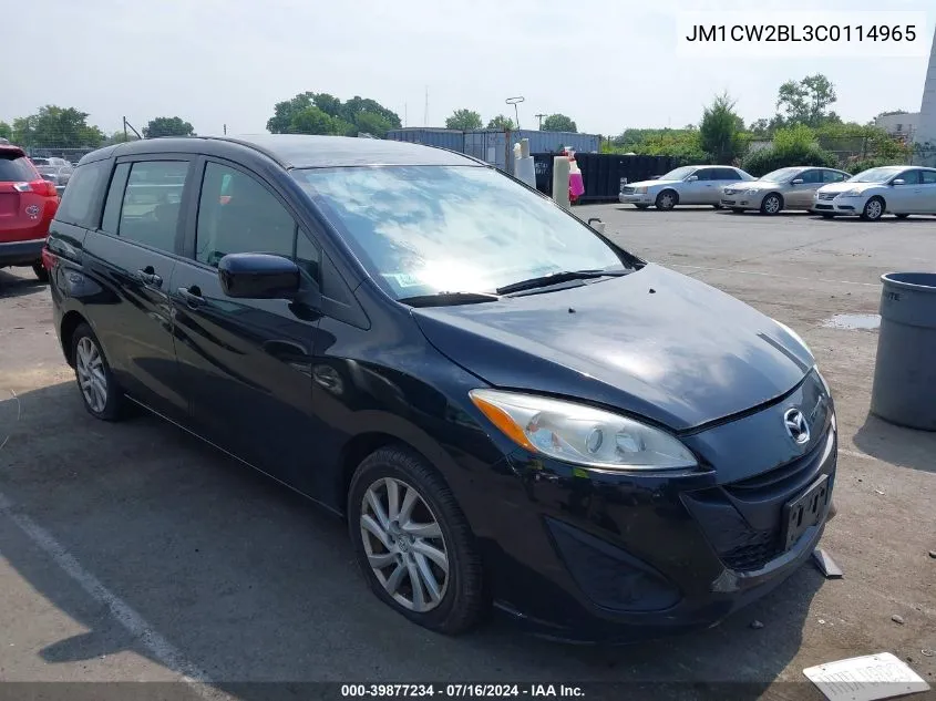 2012 Mazda Mazda5 Sport VIN: JM1CW2BL3C0114965 Lot: 39877234