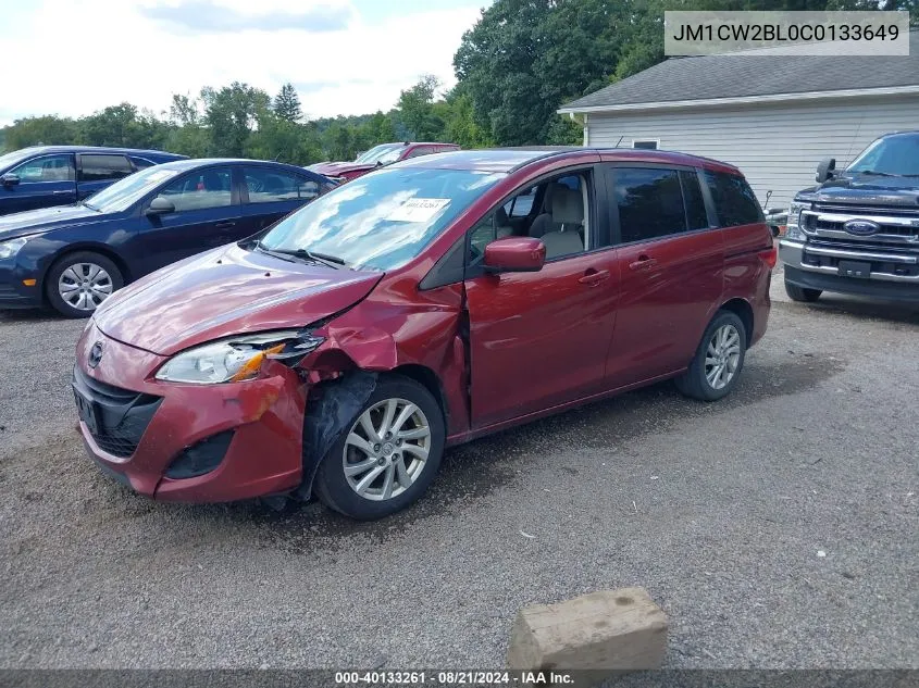 2012 Mazda Mazda 5 VIN: JM1CW2BL0C0133649 Lot: 40133261