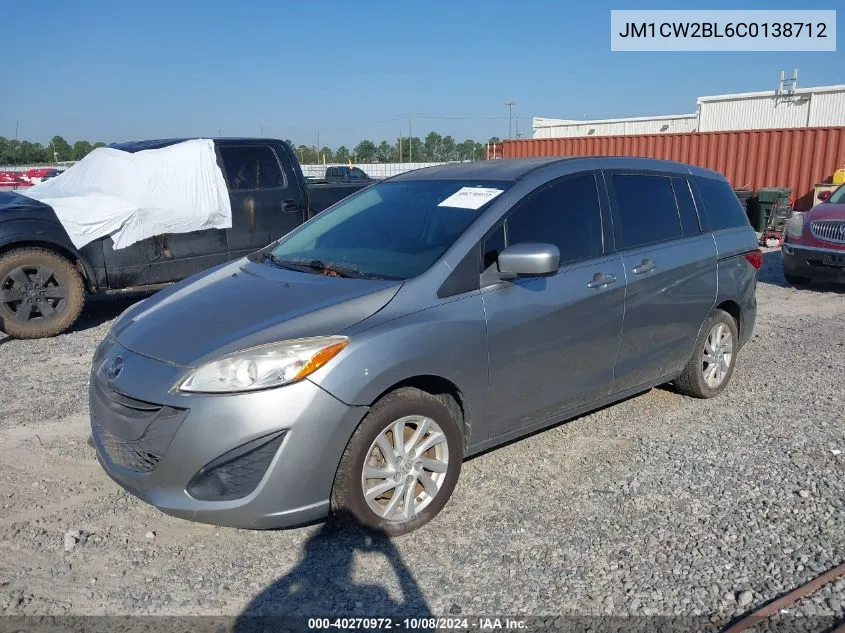 2012 Mazda Mazda5 Sport VIN: JM1CW2BL6C0138712 Lot: 40270972