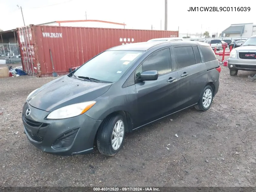 2012 Mazda Mazda5 Sport VIN: JM1CW2BL9C0116039 Lot: 40312520