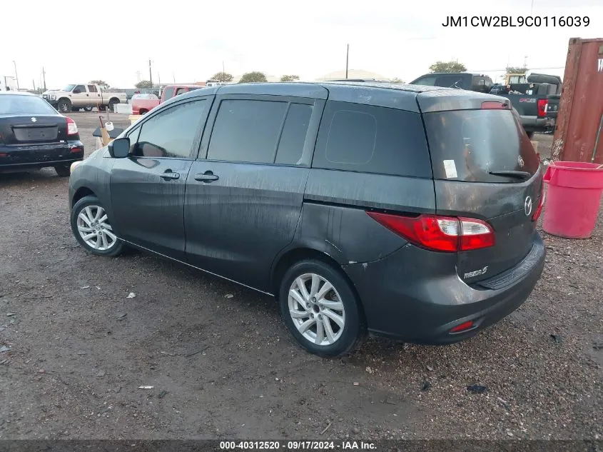 2012 Mazda Mazda5 Sport VIN: JM1CW2BL9C0116039 Lot: 40312520