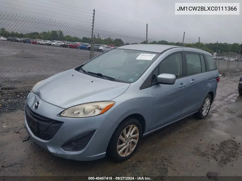 JM1CW2BLXC0111366 2012 Mazda Mazda5 Sport