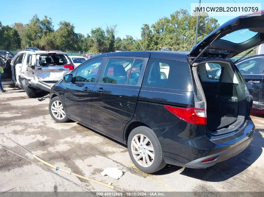 2012 Mazda Mazda5 Sport VIN: JM1CW2BL2C0110759 Lot: 40512969