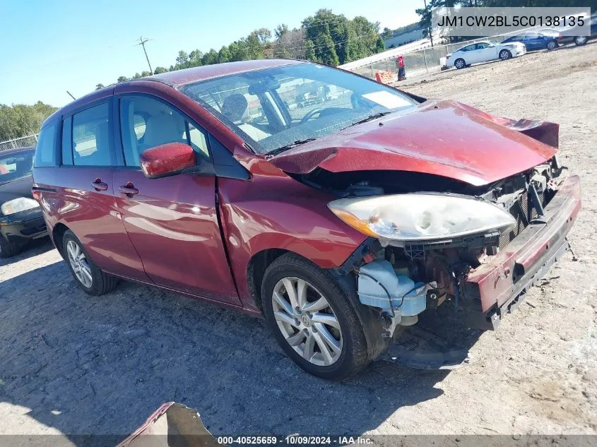 2012 Mazda Mazda5 Sport VIN: JM1CW2BL5C0138135 Lot: 40525659