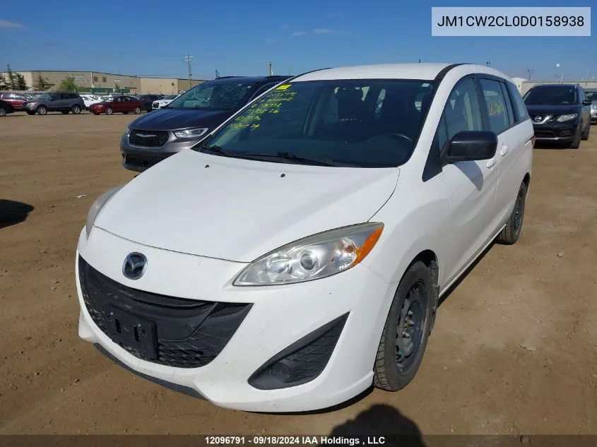 2013 Mazda Mazda5 VIN: JM1CW2CL0D0158938 Lot: 12096791