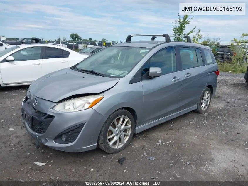 JM1CW2DL9E0165192 2014 Mazda Mazda5