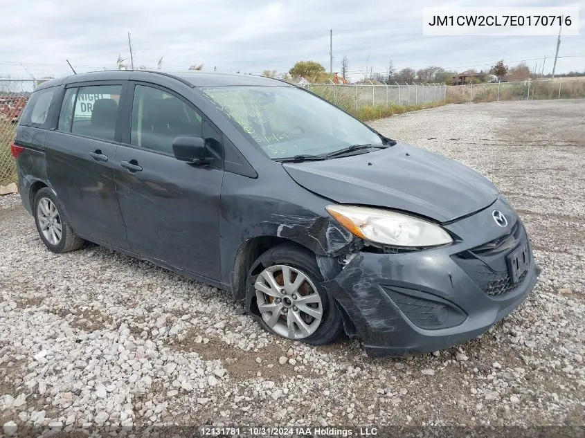 2014 Mazda Mazda5 VIN: JM1CW2CL7E0170716 Lot: 12131781