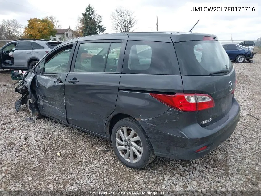 2014 Mazda Mazda5 VIN: JM1CW2CL7E0170716 Lot: 12131781