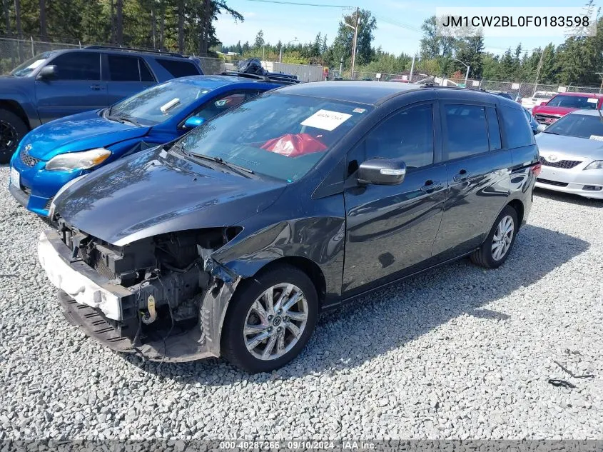 2015 Mazda Mazda5 Sport VIN: JM1CW2BL0F0183598 Lot: 40287265