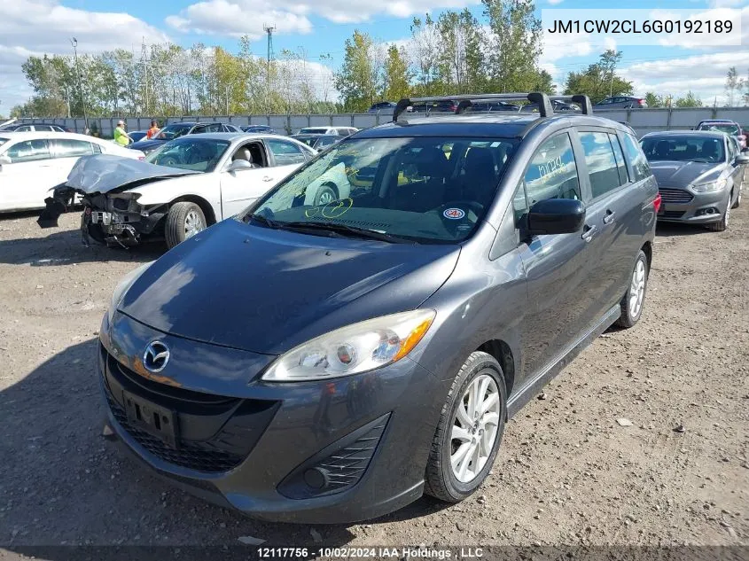 2016 Mazda Mazda5 VIN: JM1CW2CL6G0192189 Lot: 12117756