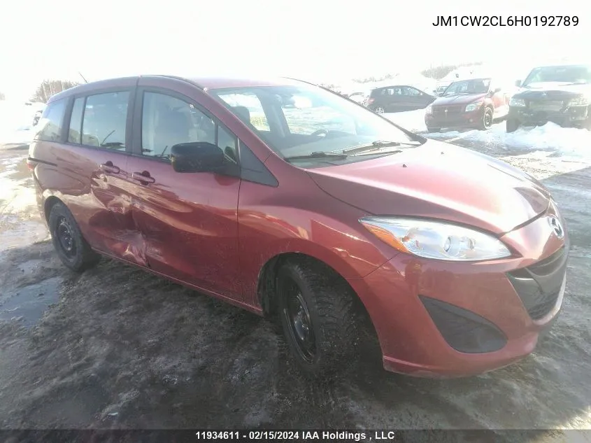 2017 Mazda 5 Touring VIN: JM1CW2CL6H0192789 Lot: 11934611