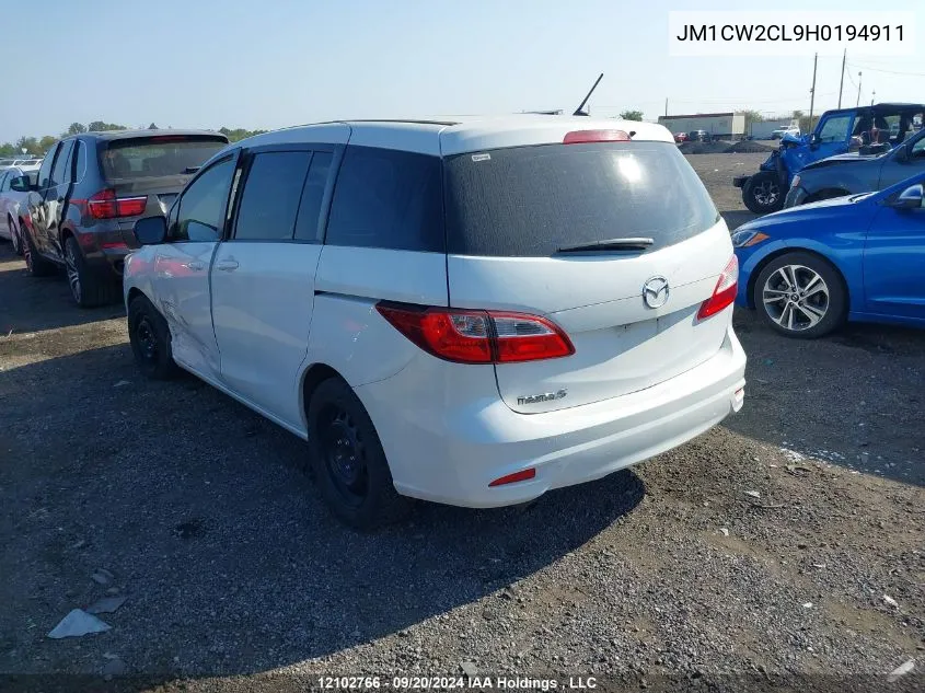 JM1CW2CL9H0194911 2017 Mazda Mazda5