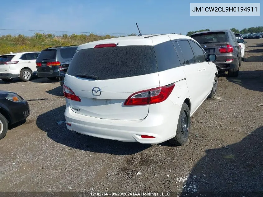 2017 Mazda Mazda5 VIN: JM1CW2CL9H0194911 Lot: 12102766